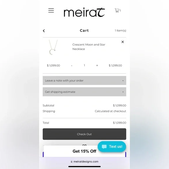 Meira T 14K Rose Gold Diamond Moon Star Necklace - Picture 14 of 15